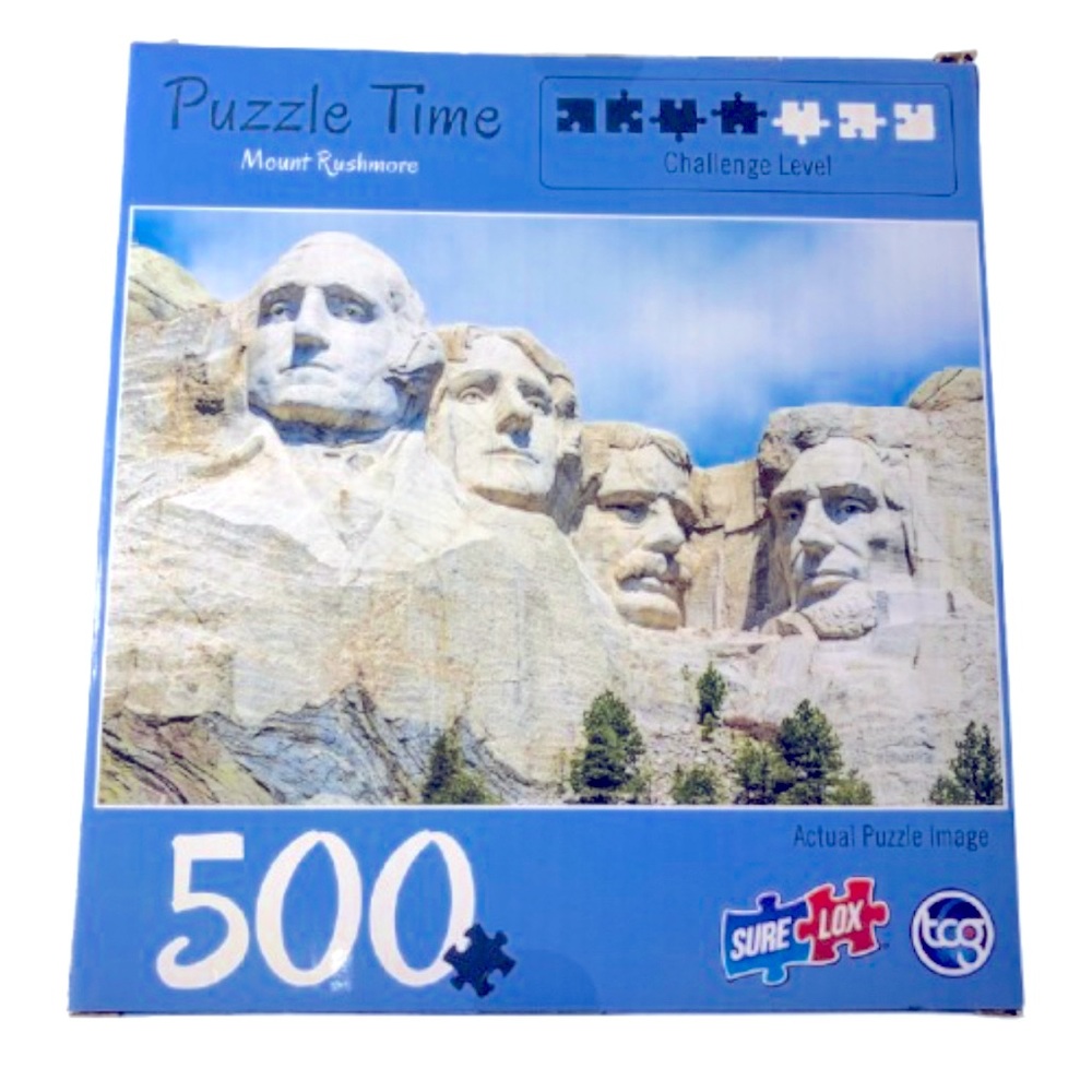 2/$20 NEW SURE LOX Puzzle 500 Piece Mount Rushmore Toy Jigsaw Puzzle 19"x13"